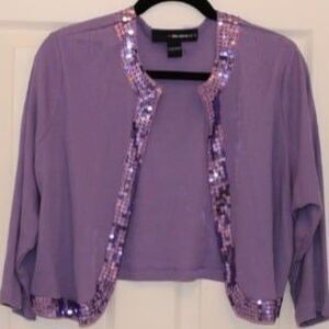 Denim 24/7 Purple Sequin Sweater 1X